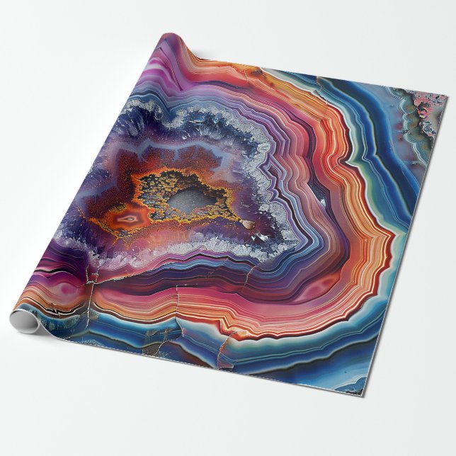 Agate Slice Wrapping Paper (Unrolled)