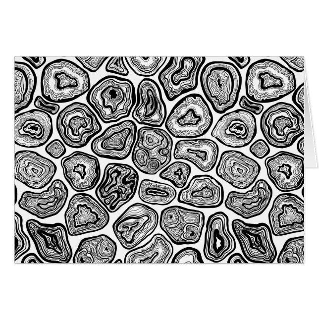 Agate slices in black and white (Front Horizontal)