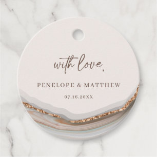 Agate Stone Marble Thank You Favour Tags