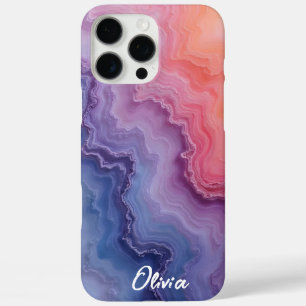 Agate Texture in Sunrise Colours iPhone 16 Pro Max Case