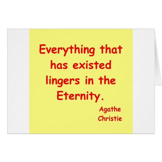agatha christie eternity (Front Horizontal)