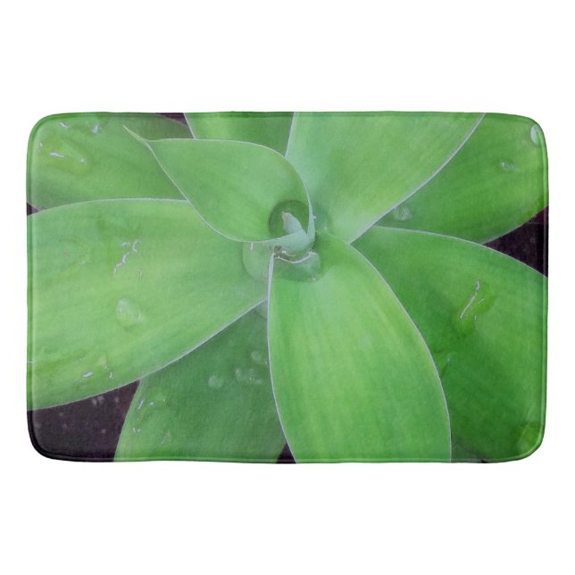 Agave and Raindrops Bath Mat (Front)