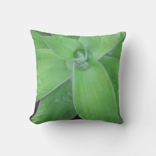Agave and Raindrops Cushion (Front)