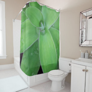 Agave and Raindrops Shower Curtain