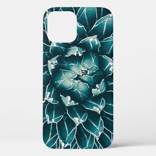 Agave cactus, abstract blue nature Case-Mate iPhone case (Back)