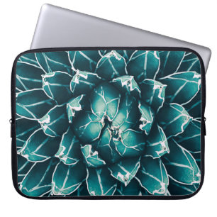 agave cactus, abstract nature background, top view laptop sleeve