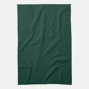 Agave Dark Forest Green Solid Colour Background Tea Towel
