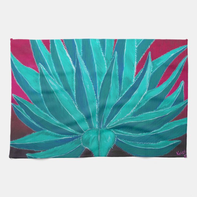 Agave Glow Dish Towel (Horizontal)