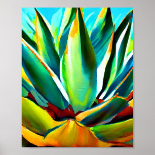 Agave plant Art  Poster
