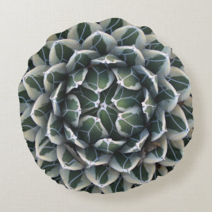 Agave round throw pillow, cotton (16") round cushion