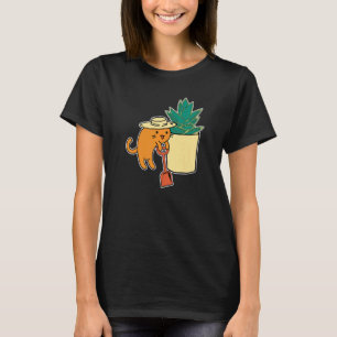 Agave Succulent And Cat Gardener T-Shirt