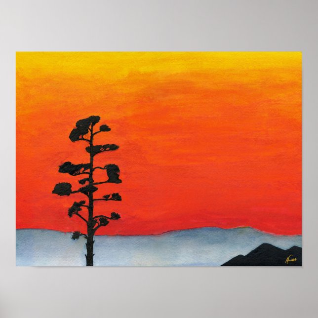 Agave Sunset Poster (Front)