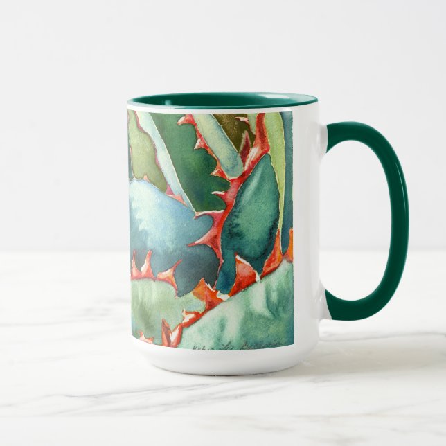 Agave watercolor mug by Debra Lee Baldwin (Right)