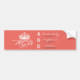 AGD Crown Absolutely Gorgeous Driver Car Sticker