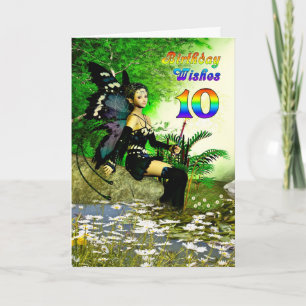 Age 10 birthday wishes from a fairy card