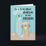 Age 11 Great Grandson Birthday Beach Funny Racoon Card<br><div class="desc">On his 11th birthday, which is just around the corner, you can give this card to your dearest great grandson to celebrate with him on his special day. The cool racoon on the cover of this one will help you in sending your greetings across. Get your copy of this one...</div>