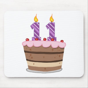 Age 11 on Birthday Cake Mouse Pad