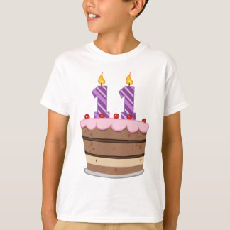 Age 11 on Birthday Cake T-Shirt
