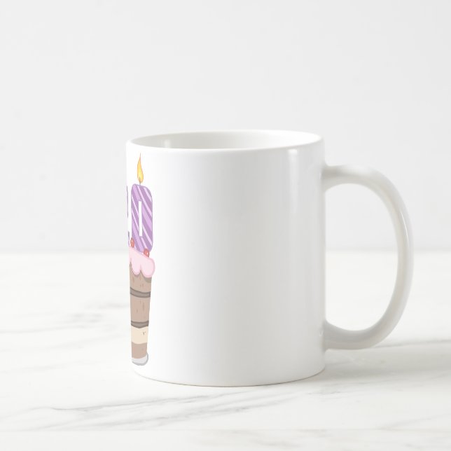 Age 120 on Birthday Cake Coffee Mug (Right)