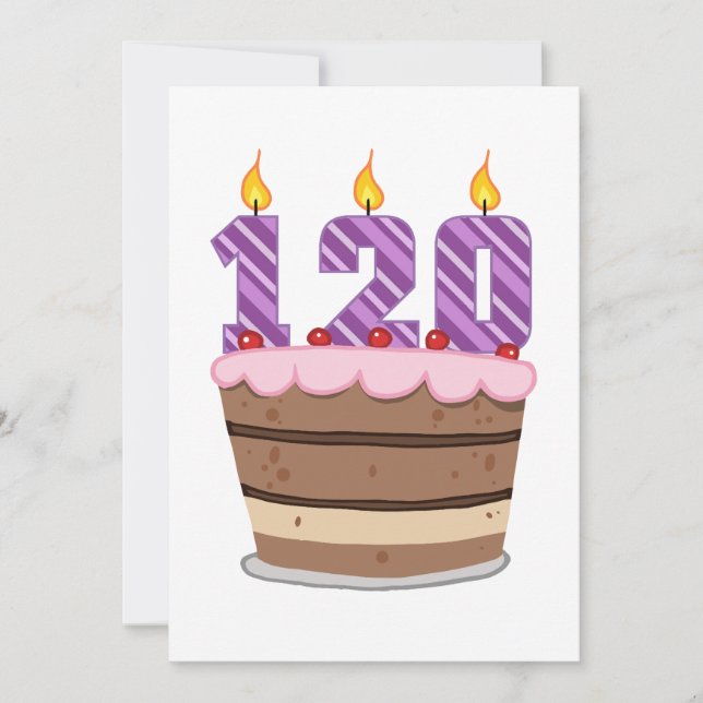 Age 120 on cake card (Front)