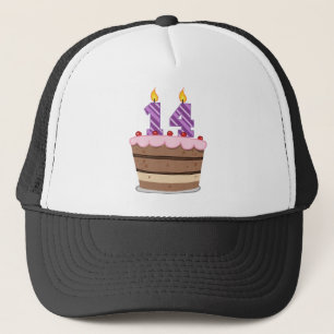 Age 14 on Birthday Cake Trucker Hat