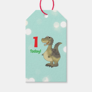 Age 1 Dinosaur Birthday - 1st Birthday Dino Gift Tags