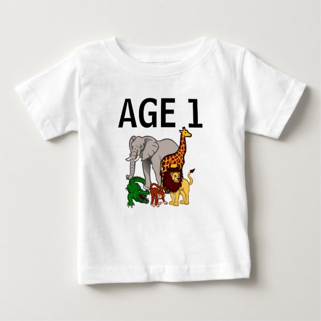 AGE 1 JUNGLE BABY T-SHIRT (Front)