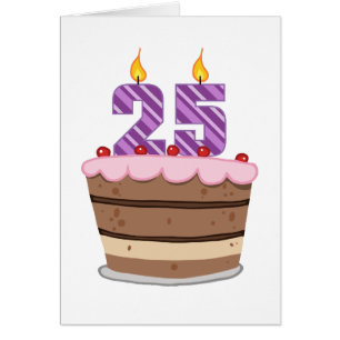 Age 25 on Birthday Cake