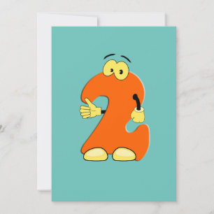 AGE 2 2ND FUNNY BIRTHDAY PARTY CUSTOM INVITATIONS