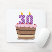 Age 30 on Birthday Cake Mouse Pad (With Mouse)