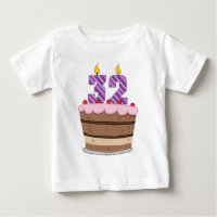 Age 32 on Birthday Cake