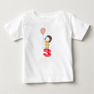 AGE 3 (THREE) GIRLS KIDS T-SHIRTS
