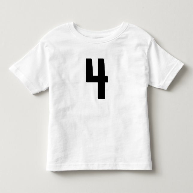 AGE 4 FOUR FUNNY JERSEY T-SHIRT (Front)