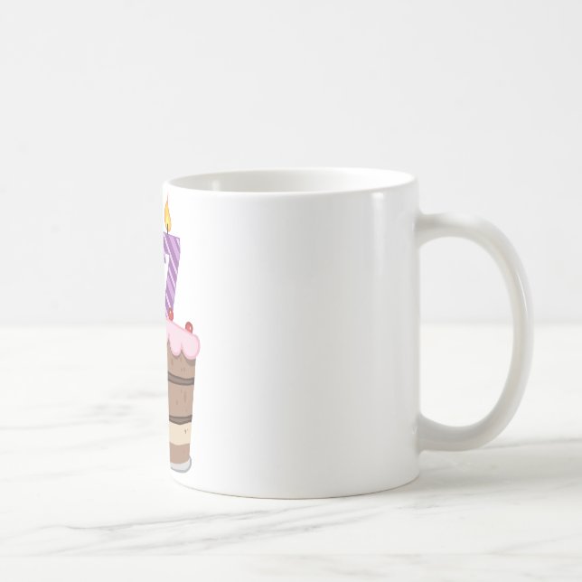 Age 57 on Birthday Cake Coffee Mug (Right)