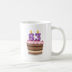 Age 63 on Birthday Cake Coffee Mug
