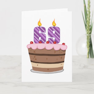 Age 69 on Birthday Cake Card