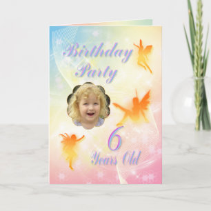 Age 6, flower fairy birthday card