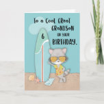 Age 6 Great Grandson Birthday Beach Funny Racoon Card<br><div class="desc">Prepare early for the upcoming celebration of your great grandson’s 6th birthday. The first thing you should do is to get your copy of this card to give him once the fun celebration commences.</div>