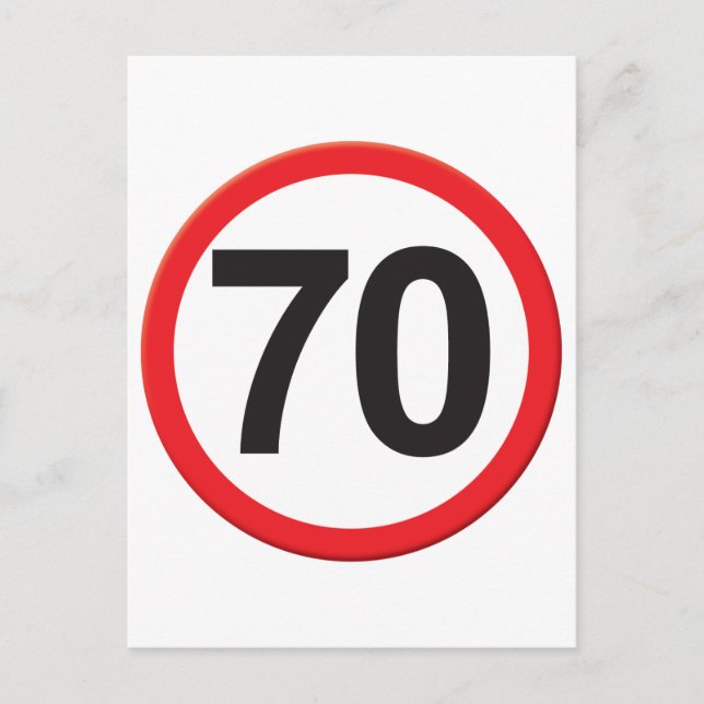 Age 70 postcard (Front)