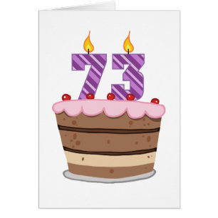 Age 73 on Birthday Cake