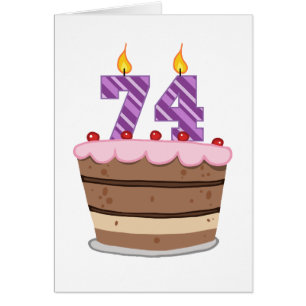 Age 74 on Birthday Cake