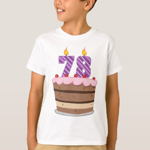 Age 78 on Birthday Cake T-Shirt