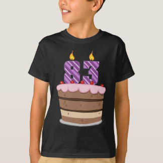 Age 83 on Birthday Cake T-Shirt