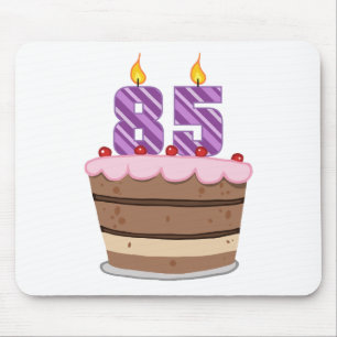 Age 85 on Birthday Cake Mouse Pad