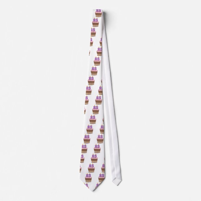 Age 85 on Birthday Cake Tie (Front)