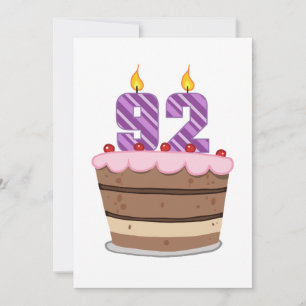 Age 92 on Birthday Cake Card