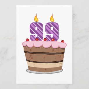 Age 99 on Birthday Cake Card