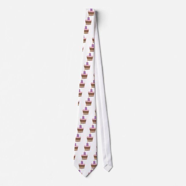 Age 9 on Birthday Cake Tie (Front)