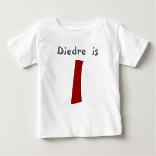 Age and Name Customisable 1st Birthday Tshirt