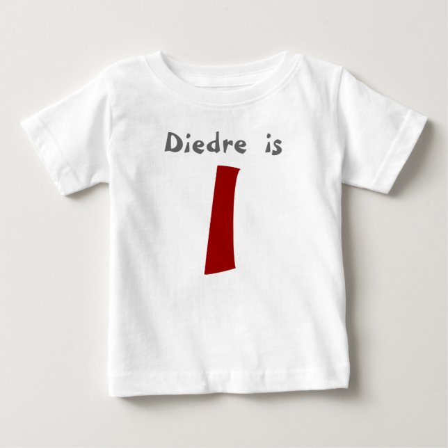 Age and Name  Customisable 1st Birthday Tshirt (Front)